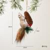 For Christmas Hanging Ornaments 5 Squirrels Set Lightweight Foam for Tree Decor