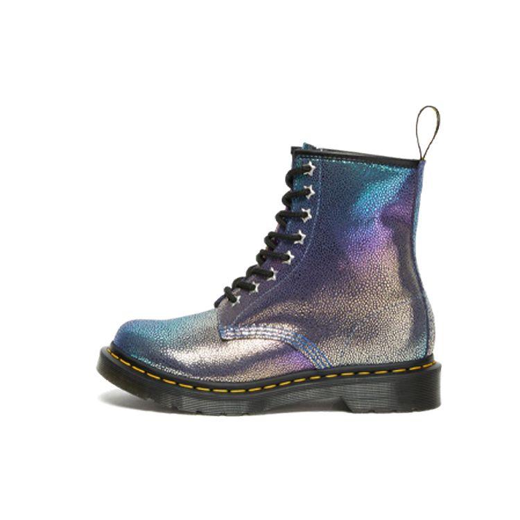 Dr. Martens 1460 Rainbow Ray Suede Durable Waterproof Short Boots Women Boots Purple 26963500