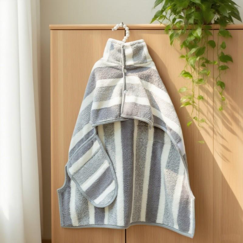 Ultra Absorbent Pet Bath Robe Towel Dogs Cats Small Medium Large Breeds Quick Dry Coral Fleece