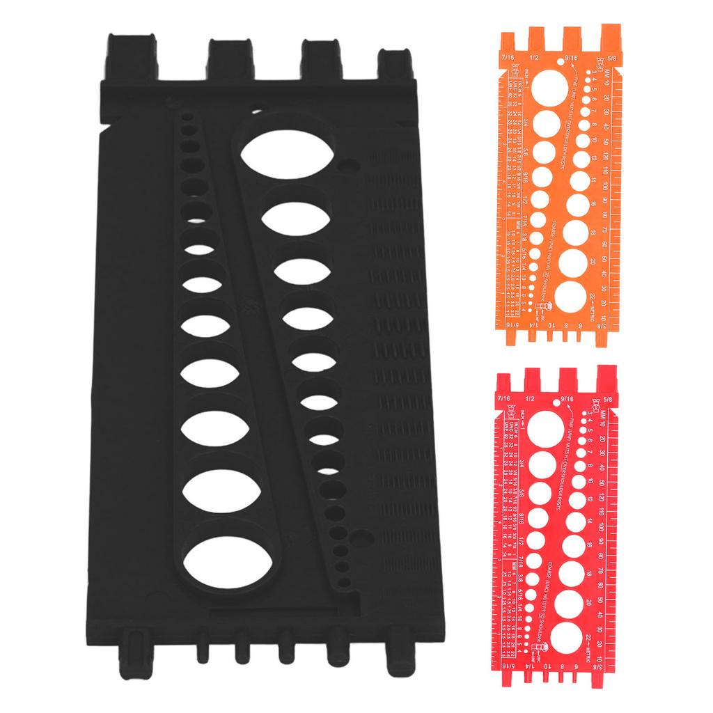 Nut Bolt Screw Gauge Multi Functional Inch Metric Quick Identification Nut Bolt Thread Checker for W