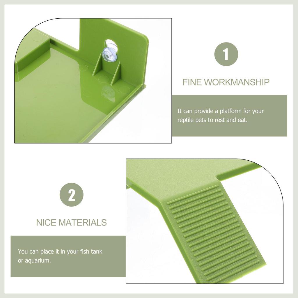 Turtle Basking Platform Small Green Wear Resistant Lightweight Plastic Stable Aquarium Reptile Rest Stand Floating Island