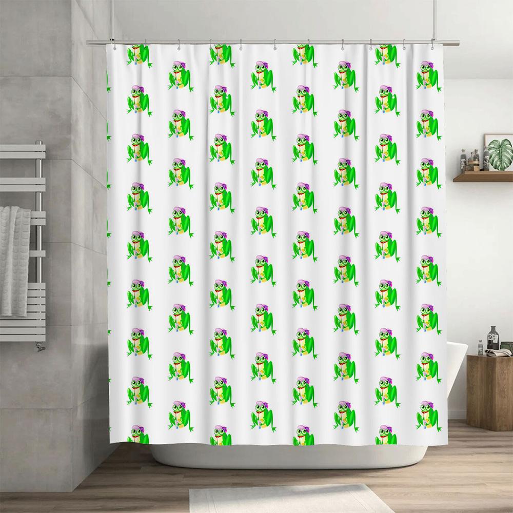 Outdoor Shower Curtain Beach Life Waterfall Print Polyester Bathroom Decor Shower Panel