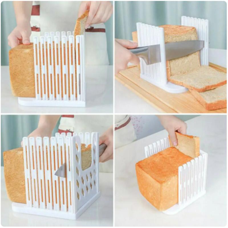 Rectangle Bread Slicer Cutter Mold Toast Loaf Cutting Pro Bread Slicer Cutter Mold Maker Slicing Guide Loaf Kitchen Tools Ship