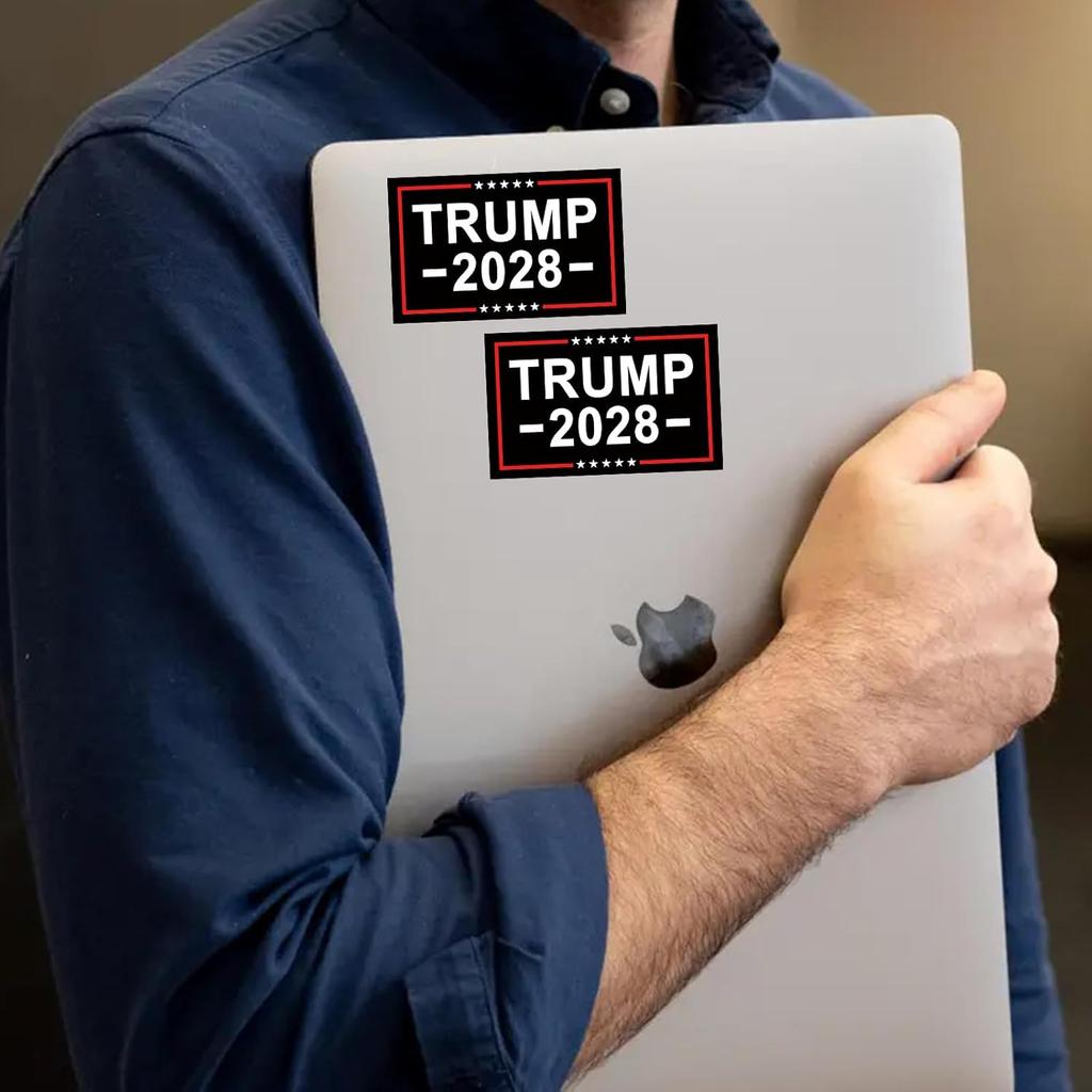 100Pcs Trump 2028 Stickers 2028 President Election Stickers and Decal for Car Bumper Motorcycles Helmets Laptop Window Waterproof Decor 2x3 Inch