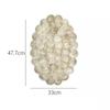 Light Luxury Natural Shell Tray Dining Table Insulating Mat Desktop Organizer Flower Trimmed Decorative Placemats