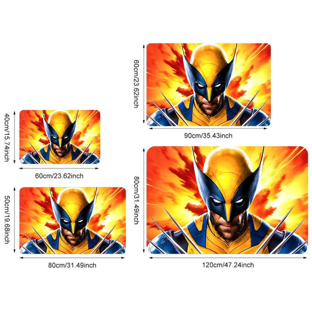 Marvel Authorized Polyester Fleece Door Mat | Wolverine Pattern, Machine Washable, Ideal for Living Room, Bedroom Decor, Enha