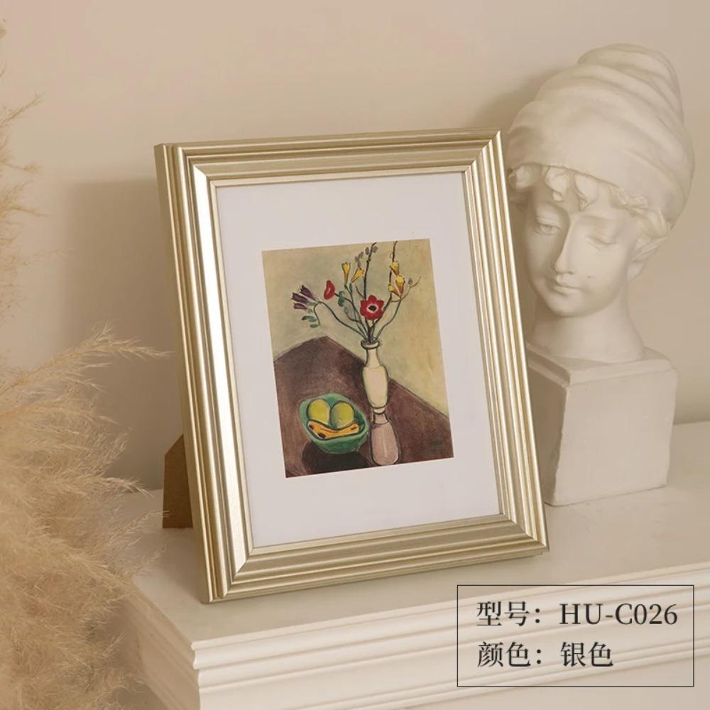 Light Luxury Golden Photo Frame Display Platform Square 5-inch 6-inch 7-inch 8-inch 10 Inch Photo Frame Desktop Home Decoration