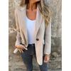 Women Autumn Winter Casual Coats Single Button Long Sleeve Pockets Woolen Jackets ladies Casual Solid Color Outerwear