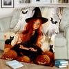 1PC Custom Name Halloween Magic Night Outdooor Flannel Blankets Throw Blanket All-Season Throw Gift Bedspread for Couch, Bed, Camping Holiday Birthday