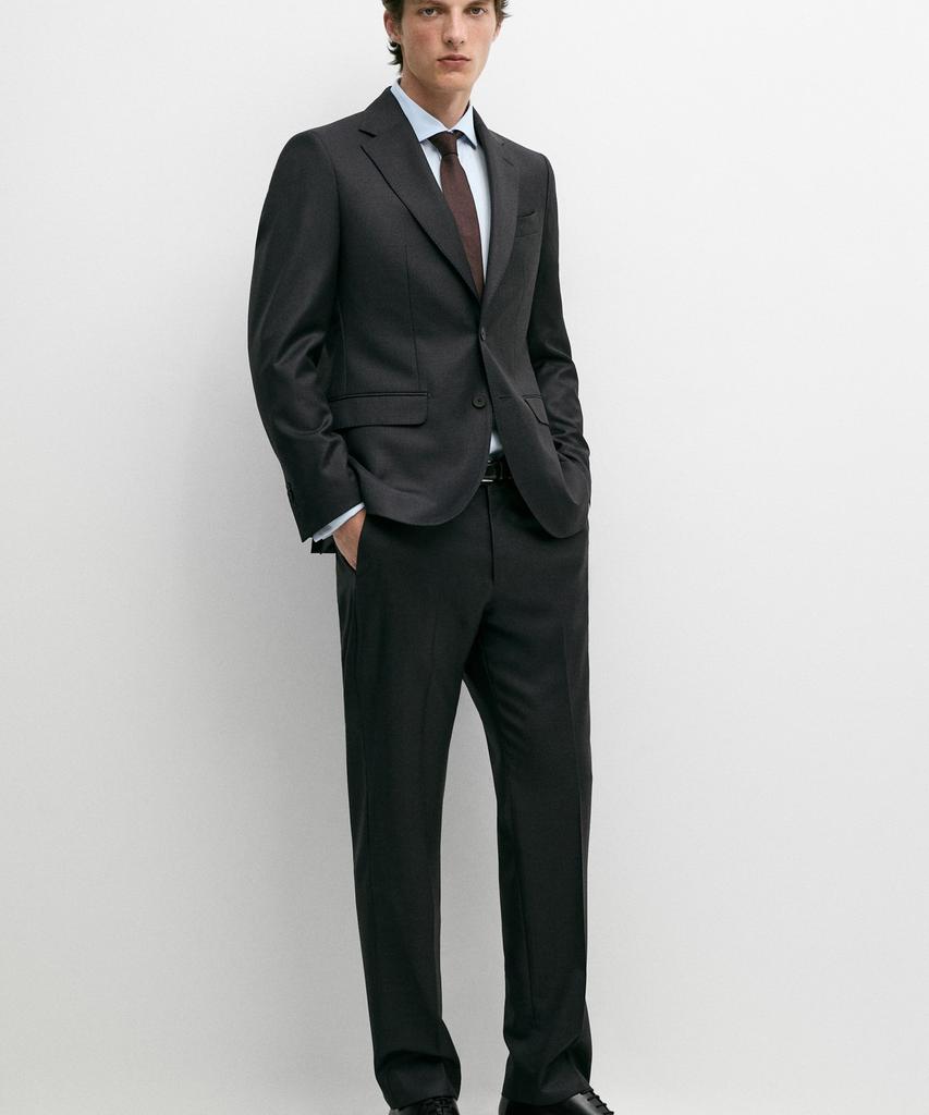Massimo Dutti 100% Cool Wool Suit Blazer