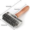 Ampseven Pastry Lattice Roller Cutter - Stainless Steel Dough Lattice For Pie Pizza Bread Beef Wellington Pastry Crust Roller Cutter