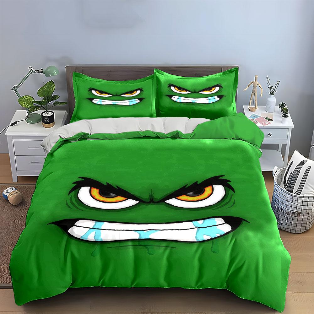 "Monster Art Decor Set" Bedding Set with 1 Duvet Cover 2 Pillowcases Single Double King Queen, Gift
