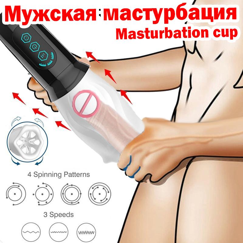 Male Masturbator Oral Sex Trainer Vibrator Sex Toys for Men Vagina Real Pussy Adult Delay Automatic Climax Glans Stimulate Man