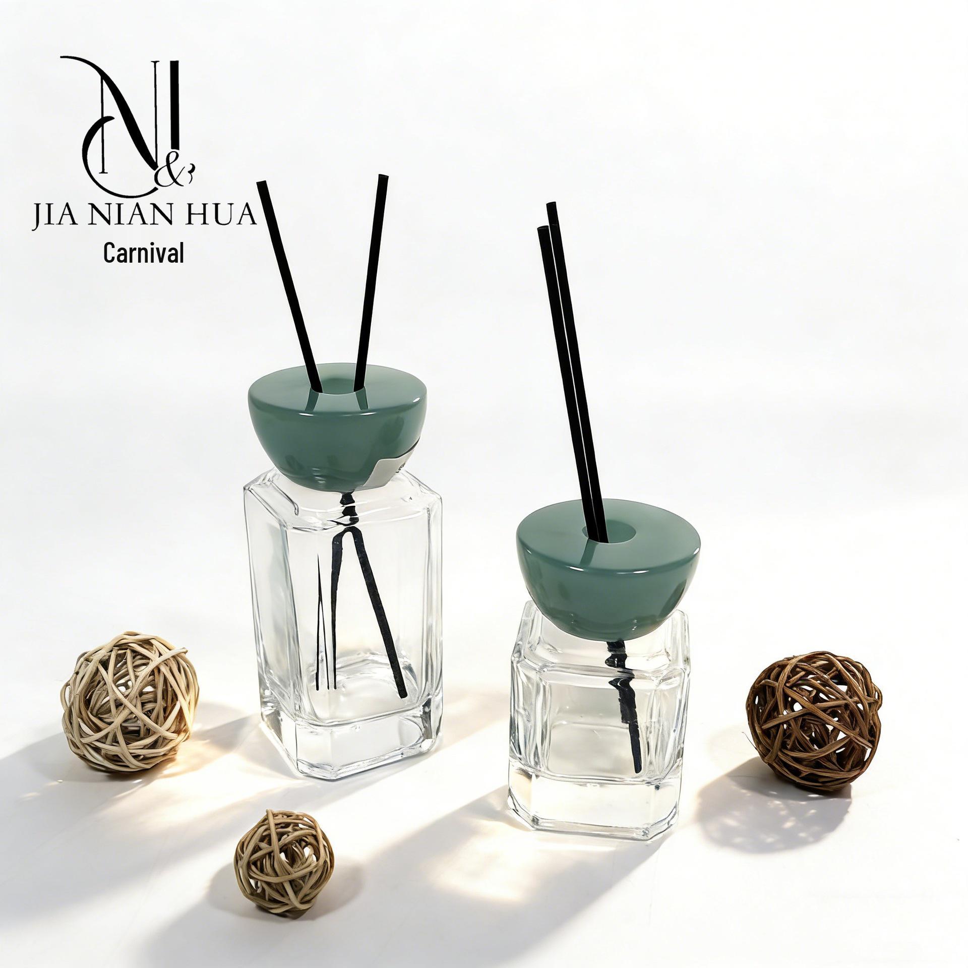 

Transparent Glass Multi-Faceted Flameless Aroma Diffuser Bottle for Home Decor Transparent 100ml