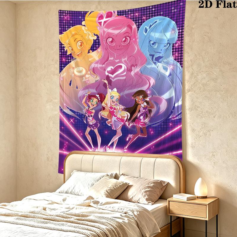 LoliRock Anime Wall Tapestry Aesthetic Wall Hanging Printed Fabric Blanket Decorative Tapestries for Bedroom Living Room Home Decor