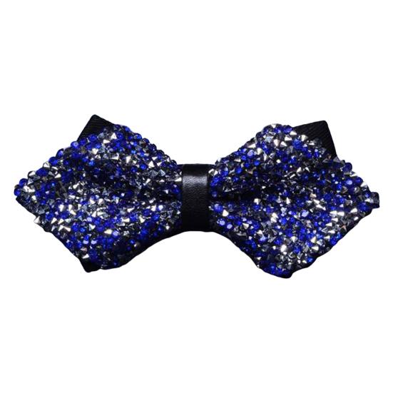 Bow Tie Sparkling Rhinestones Decor Sharp Corner Design Bow Tie Weddings Business Parties Suit Accessories