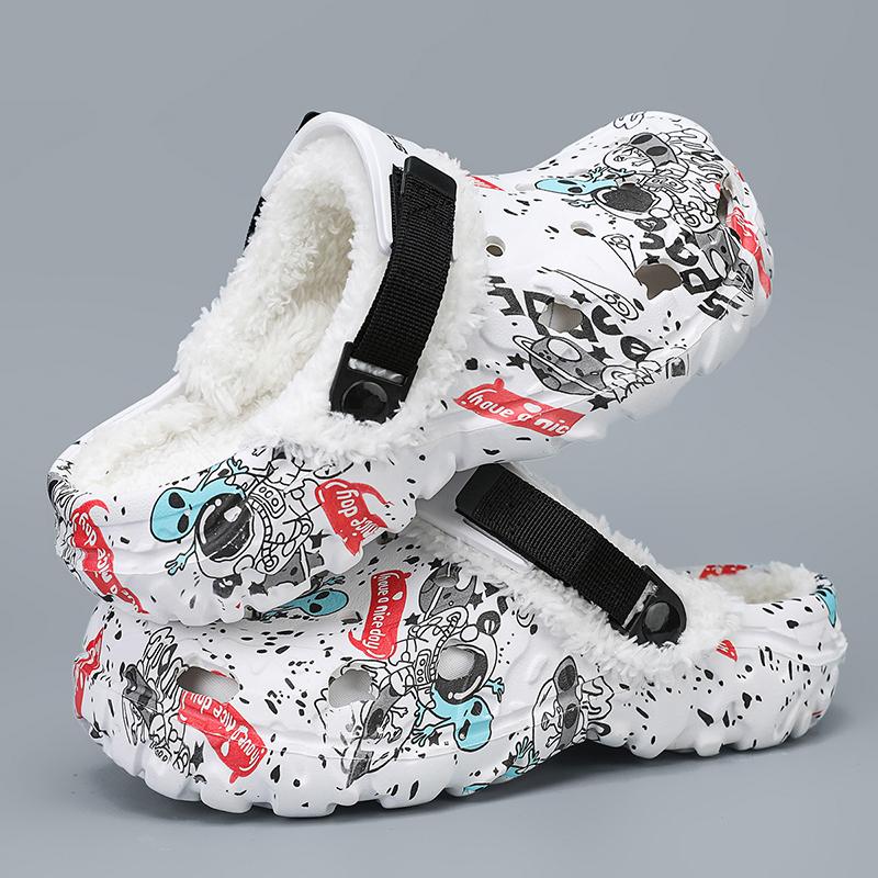 New Men Winter Slide Shoes Indoor Plush Comfort Warm Slide Shoes Summertime Removable Sandal Shoes Men Daily Non Slip Plush Fur Slide Shoes For Men