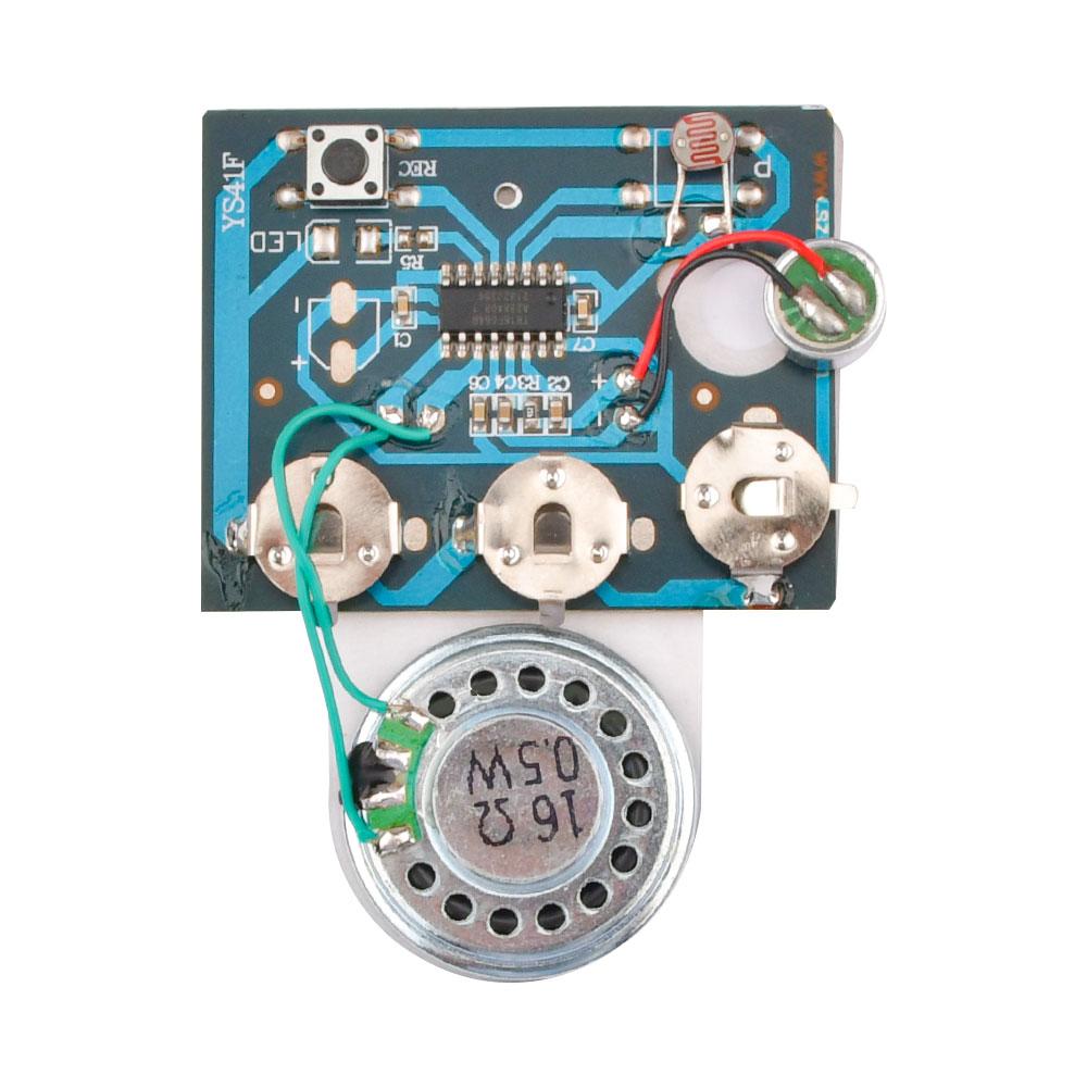 30s Audio Voice Recording Playback Module Button/Light Sensitive/Button Chip Audio Module with Extension Cord for Greeting Card