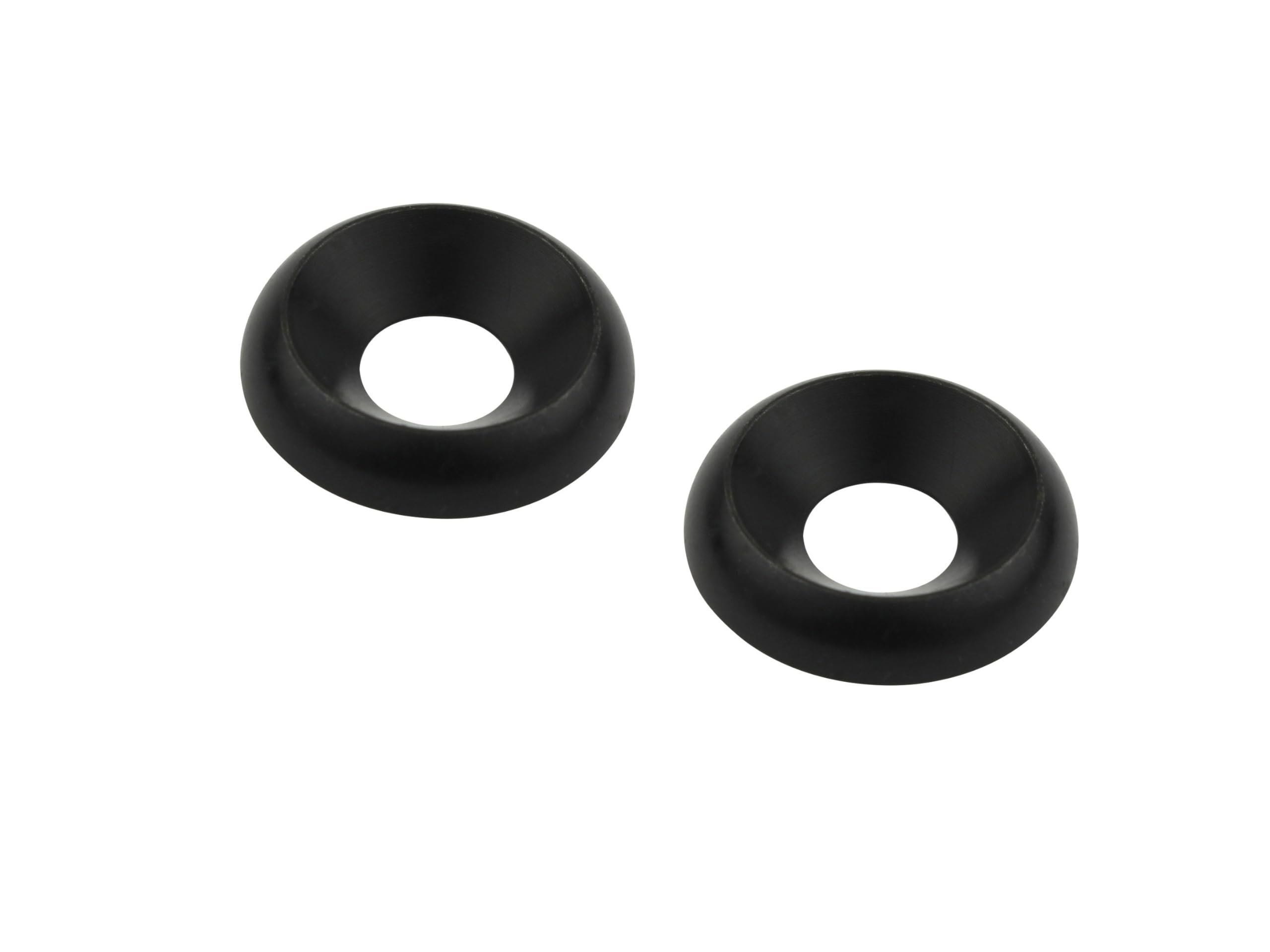

POSH FAITH Motorcycle Supplies Rosette Washer for M6 Flathead Bolts Stainless Steel 2 Pieces Black 900106-K2