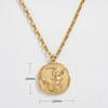 JOOLIM High End 18k PVD Gold Plated Stainless Steel  Cast Round Coin Sign Zodiac  Horoscope Necklace