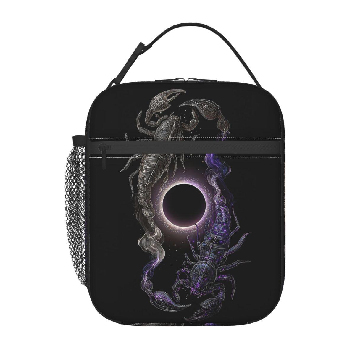Sac à déjeuner isotherme Zodiaque Scorpion pour femmes enfants Boîtes alimentaires portables Boîte à lunch thermique Sac fourre-tout One Size