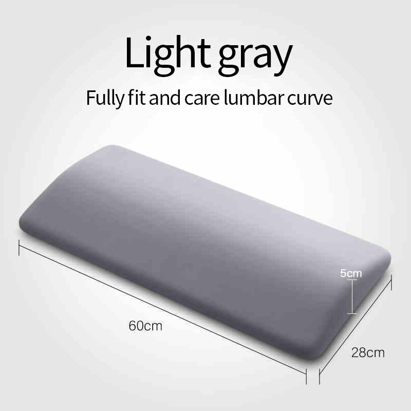 

Lumbar pillow on the bed, lumbar pad, lumbar support, lying flat, sleeping artifact, lumbar support, lumbar protrusion, leaning 60x28x5cm світло-сірий колір