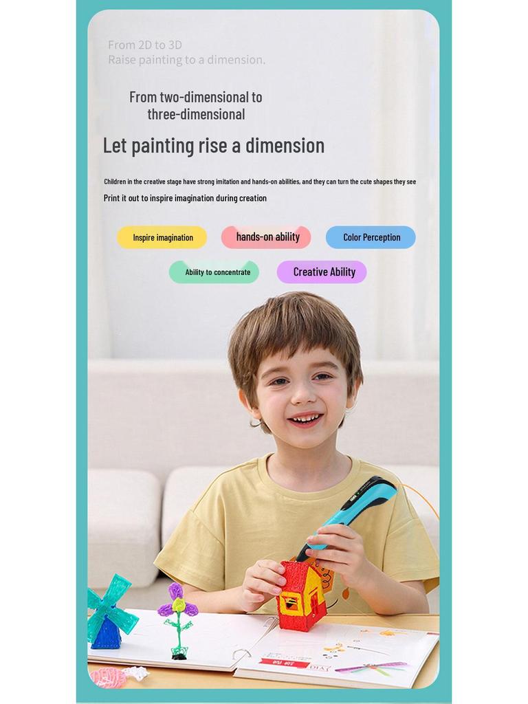Upgraded 2nd Gen 3D Printing Pen for Kids - Creative Doodle & DIY Coloring Tool