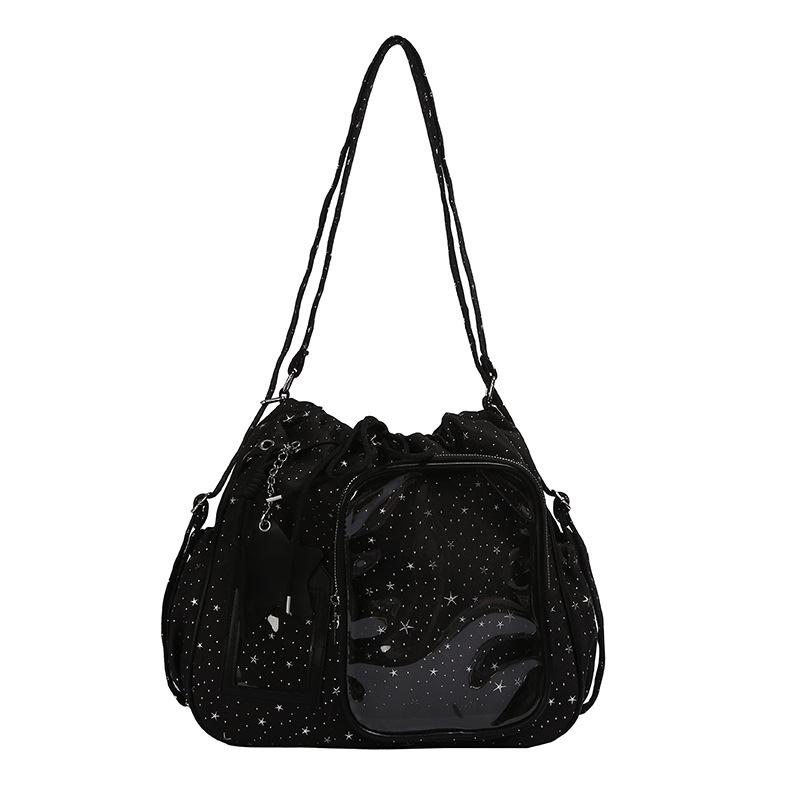 Schoolbag Baby Bag Drawstring Backpack Women's 1011 New Star Bar Pain Bag Shoulder Bag Large Capacity Tote Bag Messenger Bag