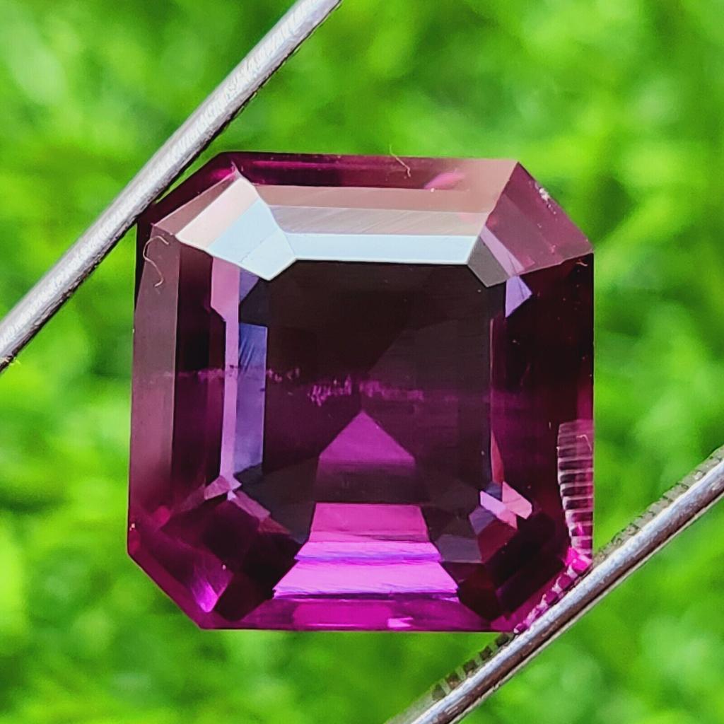17 Mm Natural Padparadscha Sapphire Asscher Cut Certified Loose Gemstone