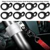 2/5pcs New Multi-purpose O-ring Tie Down Buckle With Hook Black Down Anchor Anchor Hook Strap For Vehicle Truck Bicycle