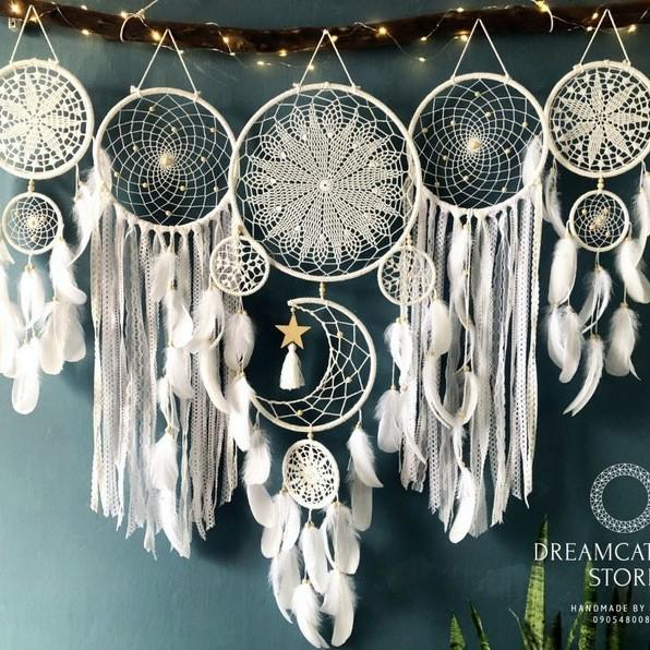 Indian Dream Catcher Feather Pendant Wind Chime - Indoor Tassel Wall Hanging Decor