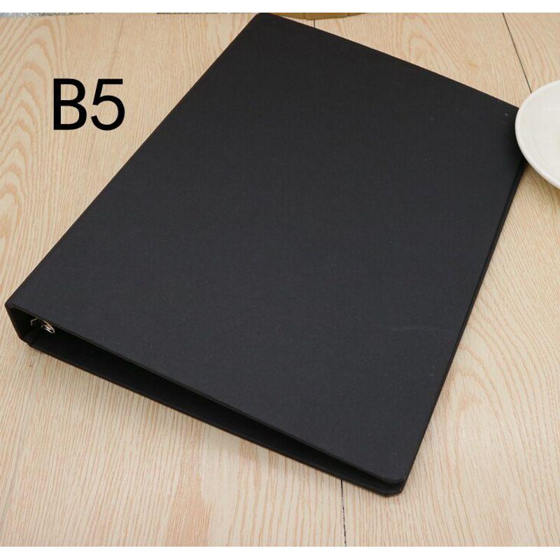 

A4 Multi-Layer Folder Insert Loose-Leaf B5 Notebook A5 Folder Transparent Inner Page Invoice Folder Info Booklet 60 Pages Black-B5 (Without Inner Pages)