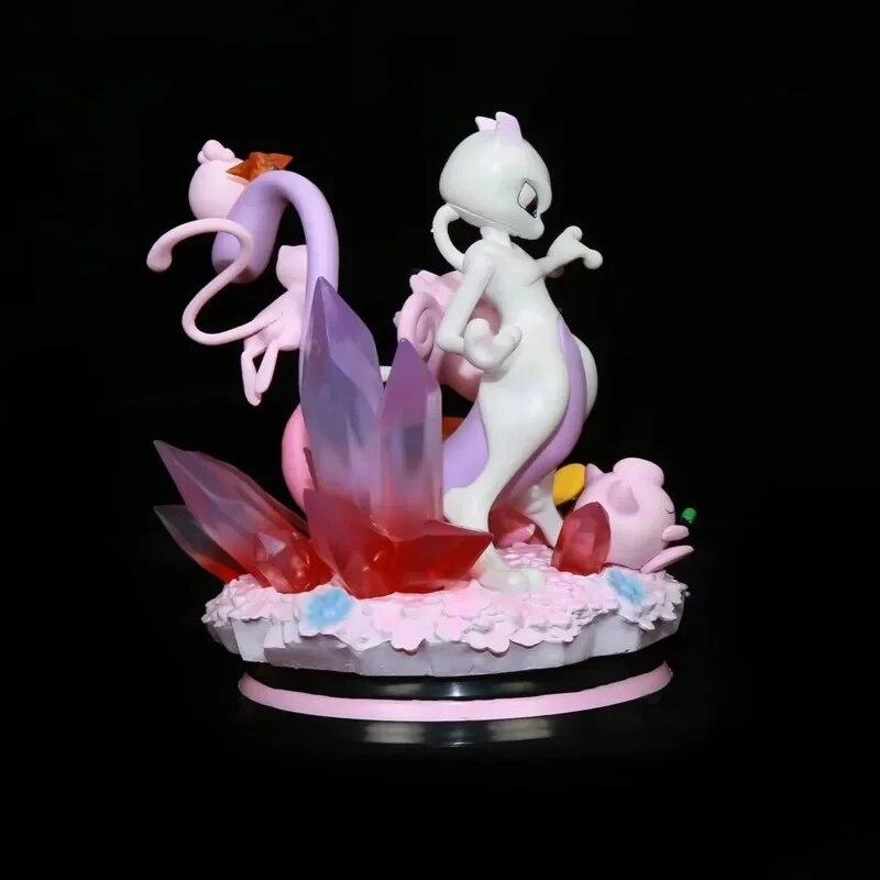Mew Mewtwo Lapras Squirtle Can Emit Light Scene Anime Figure Model Doll 16cm Decorative Gifts Collected Toy