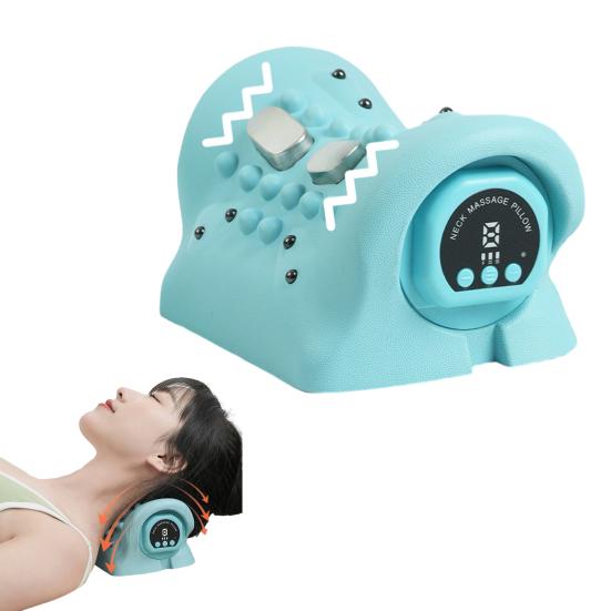 Multi-purpose Neck Massager Pillow Deep Tissue Neck Shoulder Pain Relief Relaxer Pillow Ergonomic Heated Vibration Neck Stretcher Cervical Pillow