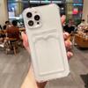 Transparent Card Slot Bag Holder Phone Case For Tecno Pova 6 Pro /Pova 6 Neo Clear Wallet Shockproof Soft Back Card Pocket Cover
