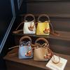 Borsa Secchiello Retrò - Una Piccola Borsa Trendy dal Sapore Classico, Una Borsa a Spalla Singola Crossbody alla Moda.