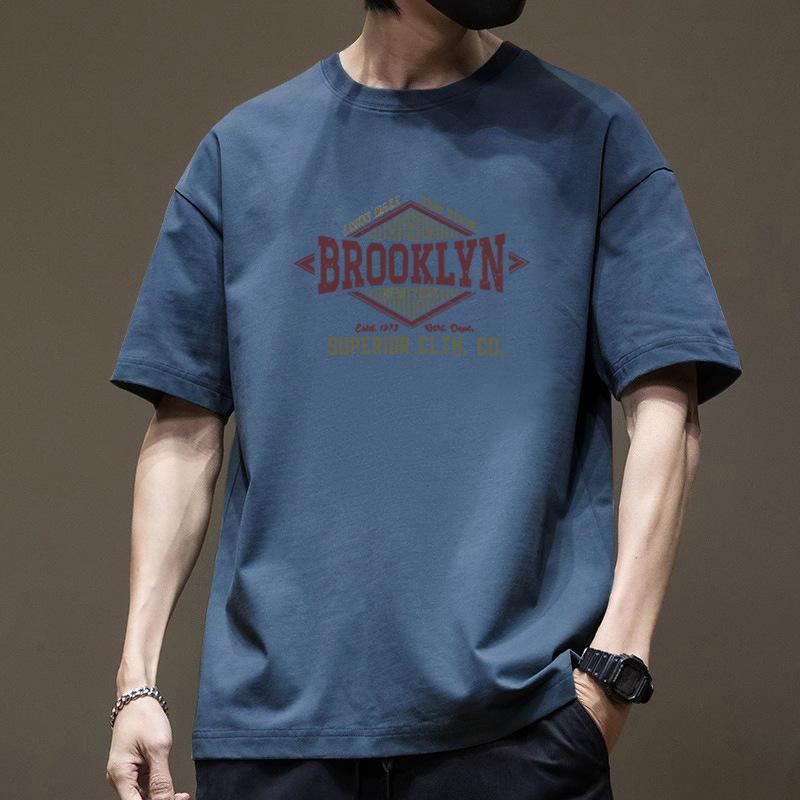 

GMXIA Men s Fashion Casual Summer Spring Tops & T-shirts XXXL волошка синій колір