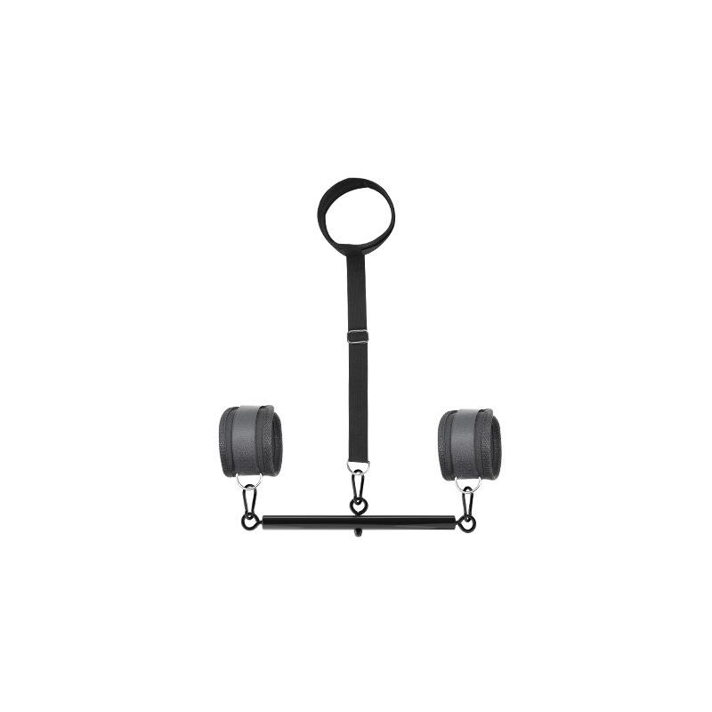 Rozpěrná tyč Bondage Sex Hračky Ženy Sex Bondage s pouty na zápěstí, kotníky a krk Restraint Kity pro páry SM Restraint Hry