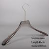 Smoky Gray Transparent Acrylic Men's Clothing Hanger with Custom Store Logo for Pants