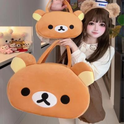 Rilakkuma Plüsch Cartoon Umhängetasche Cartoon Anime Lässige Tragetasche Bären Handtasche Weich Große Kapazität Gepäcktasche Geschenke Mädchen