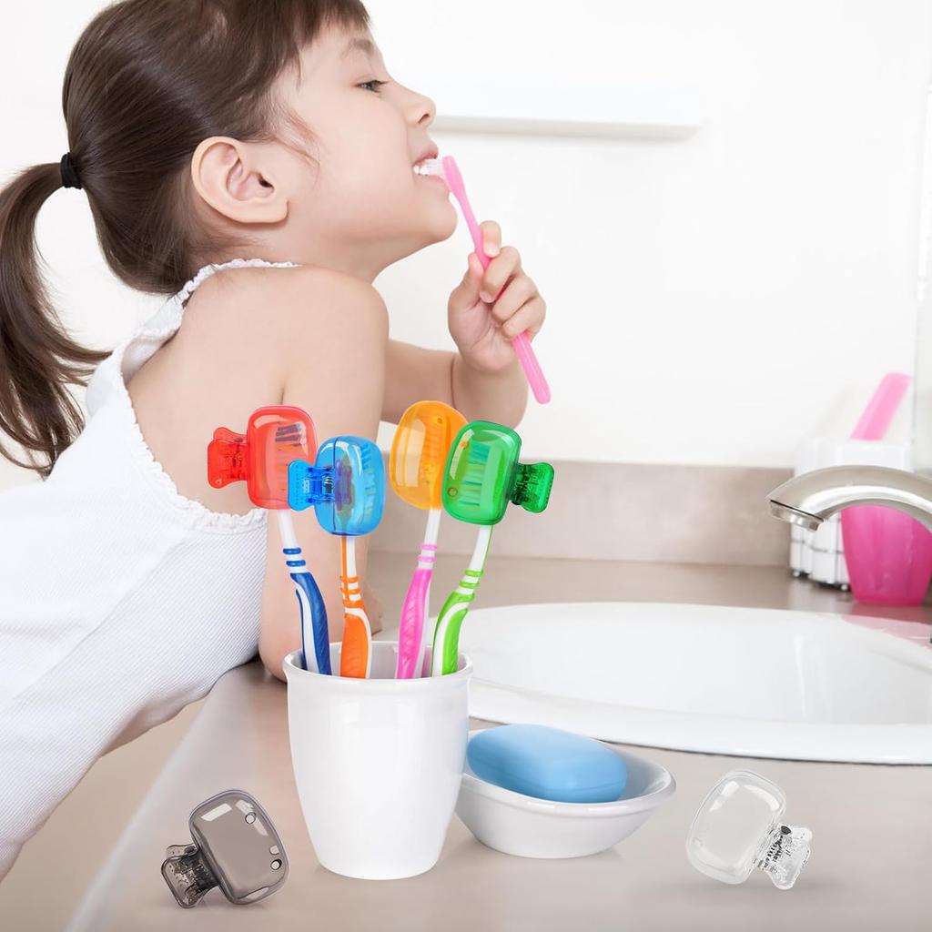4/6/10Pcs Toothbrush Covers Portable Tooth Brush Coverings Clips for Protector Tooth Brush Storage Head Cap for Bathroom Travel