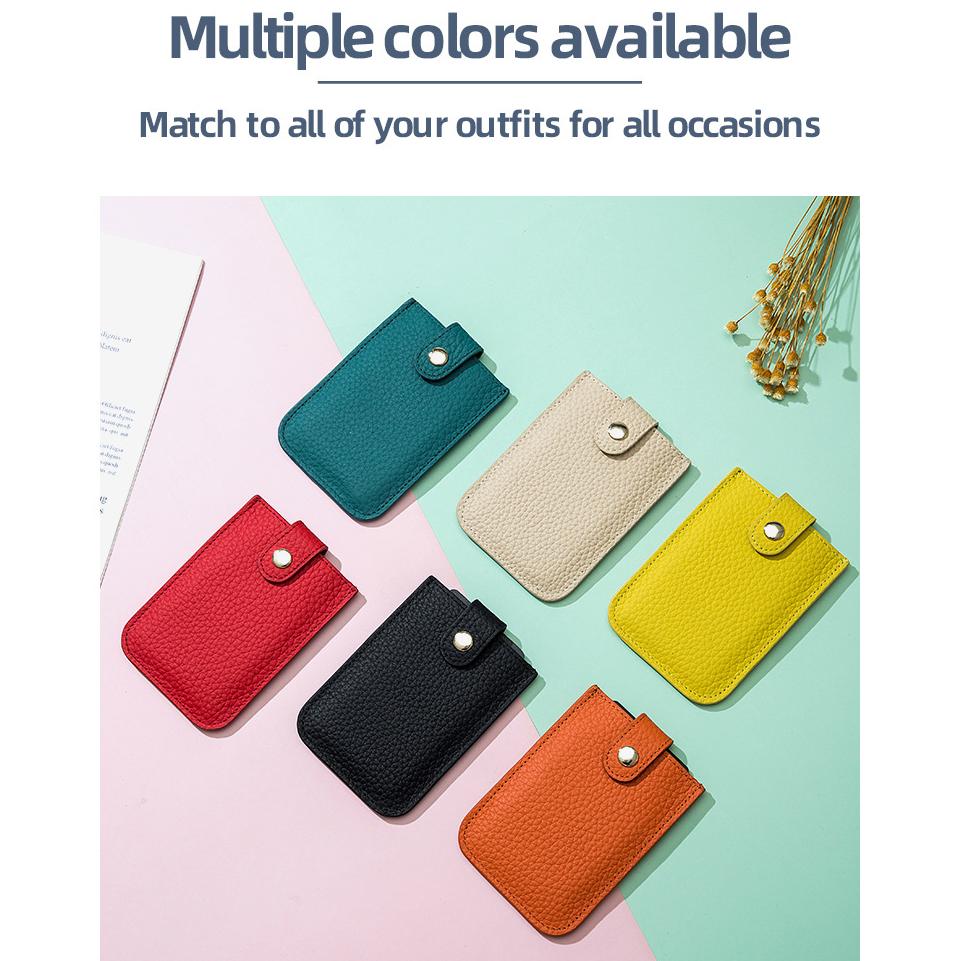 Fashion Lady RFID Antykradzieżowy Szczotka Etui na Karty Kredytowe Portfel Kreatywny Rysuj Klamrę Etui Mini Prostota Etui na Karty Kieszonkowe Damskie Przenośne Cienkie Etui na Karty