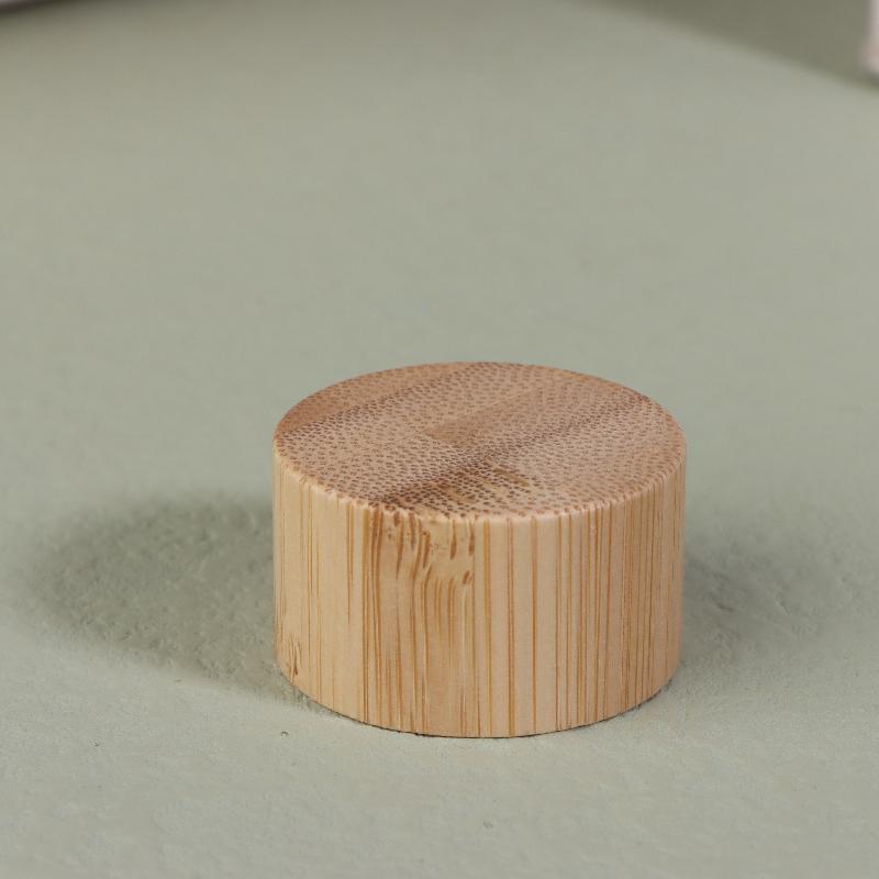 1/5 Pcs Eco-Friendly Screw Bamboo Bottle Caps With Reducer Replace Empty Bottle Caps With Drop Plug Real Bamboo Cover Screw Cap