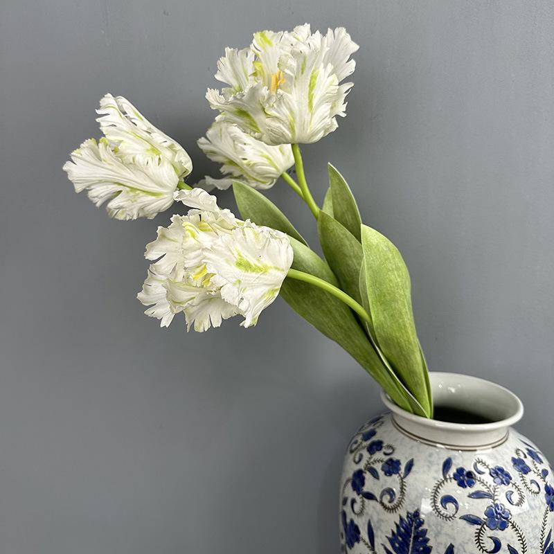 1 Stück Verschleißfest 68 cm Exquisite Verarbeitung Langstiel 3D Papageientulpe Kunstblume Künstliche Blume für Zuhause