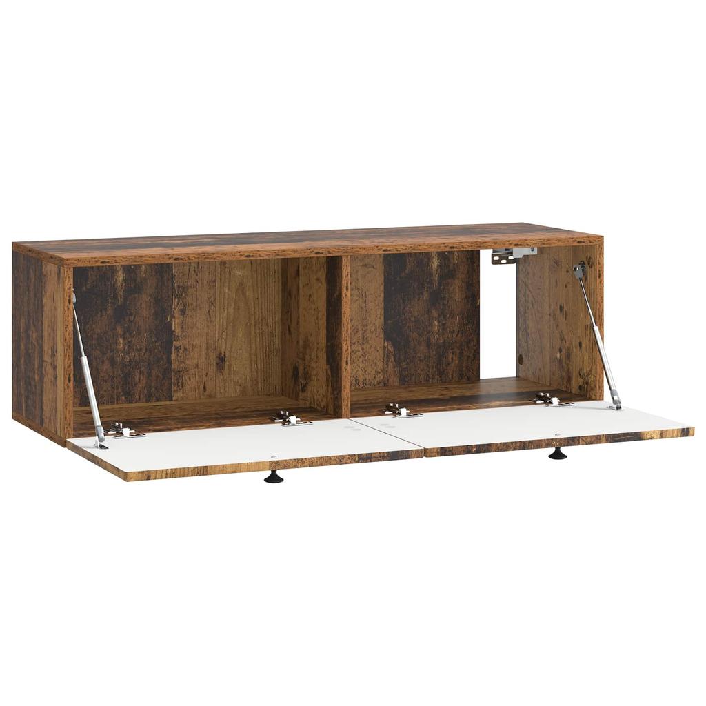 Wall Mounted TV Cabinet Reclaimed Wood Look 98 x 31 x 30 cm Particleboard