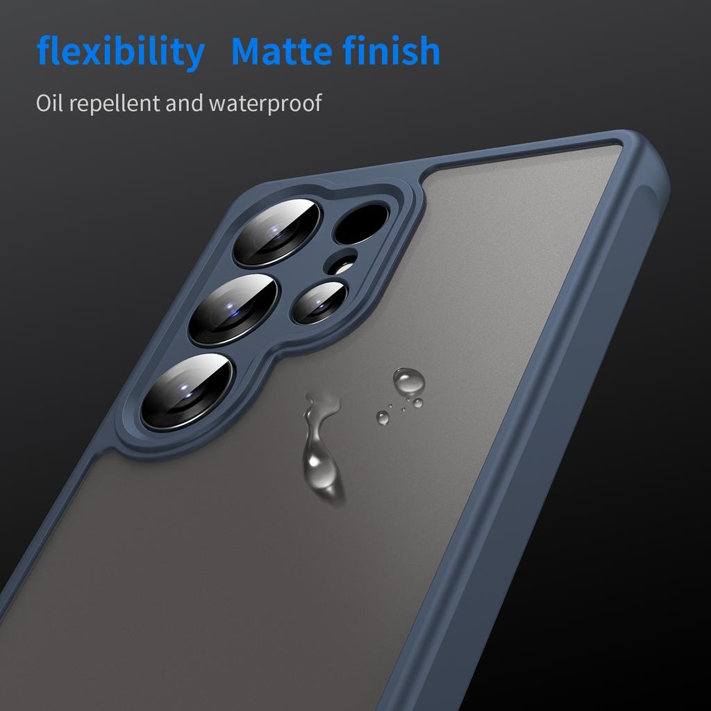 For Samsung Galaxy S25 Ultra Phone Case Drop Proof Airbags Frosted Translucent PC + TPU Back Cover