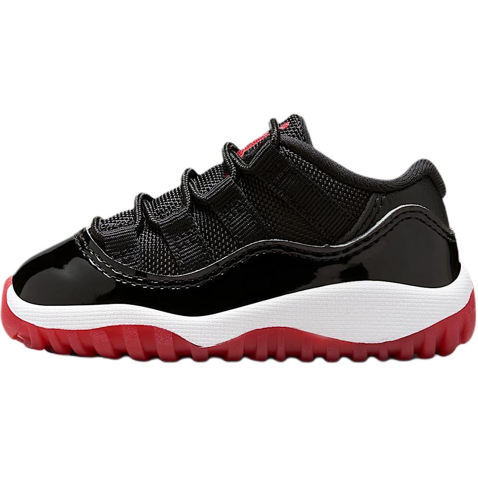 Air Jordan 11 Retro Low TD Bred 2025 Baby Sneakers Black White Varsity-Red FV5120-006
