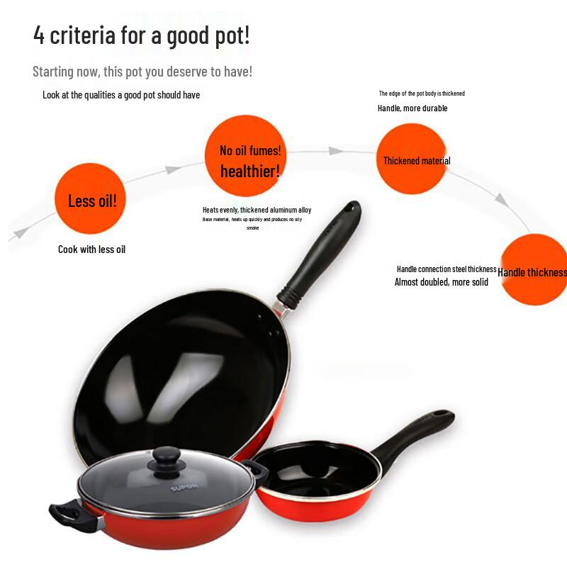 SUPOR Aijia Enamel Cookware 3-Piece Set