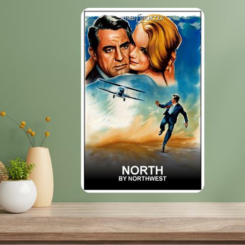 North by Northwest Classic Movie Metal Poster Sign 20x30cm(7.8x11.8inch)