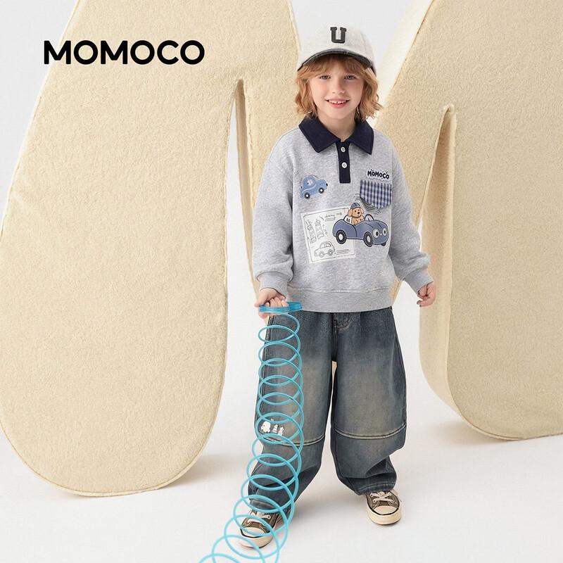 MOMOCO Boys' Fleece-Lined Polo Sweatshirt